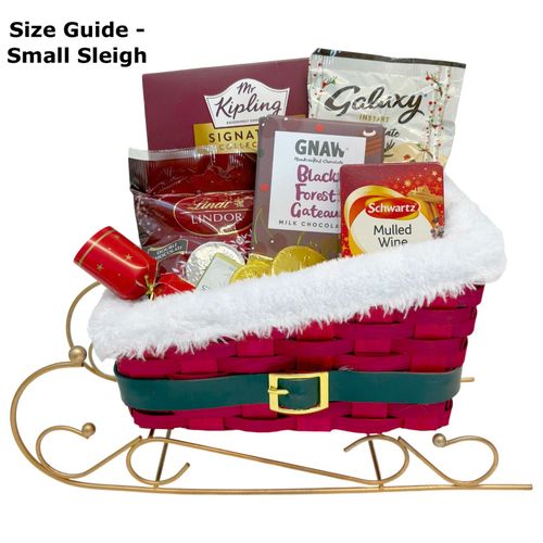 Christmas Santa Sleigh Gift Basket Kit - Novelty Xmas Hamper, Christmas Eve Box — image 1