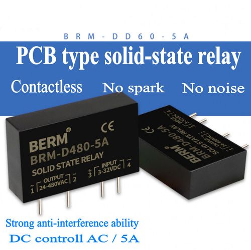 BRM SSR solid-state relay DC-AC small pin PCB circuit board 5A DC controll AC — image 1