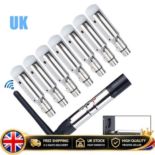 UK 1T7R Wireless 2.4G 1 Transmitter 7 Receiver DMX512 Stage Lighting Controller