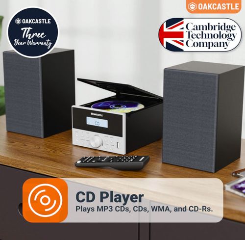 5.2 Bluetooth CD Player with Speakers 20W Compact HiFi System Oakcastle HiFi150 — image 7