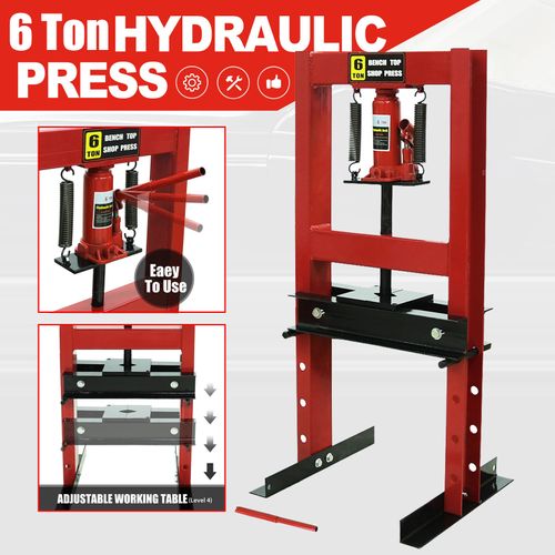 6 T Hydraulic Floor Standing Press Machine Vehicle Workshop Garage Bearing Press — image 1