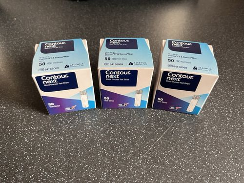 Contour next Blood Glucose Test Strips 3 boxes long expiry .. — image 1