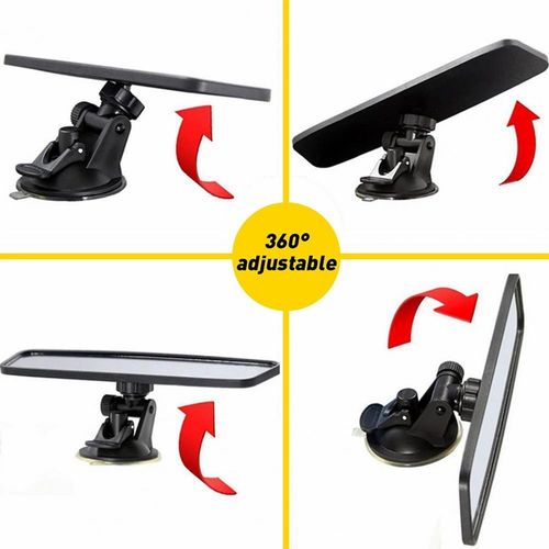 Wide Angle Interior Rear View Mirror for Driving Instructor Suction Cup Degree — image 5