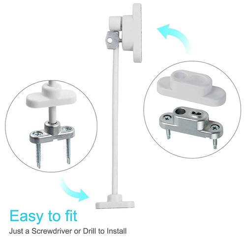8x UPVC Window Restrictor Safety Cable Lock Wire kids Child Security locks Tools — image 4