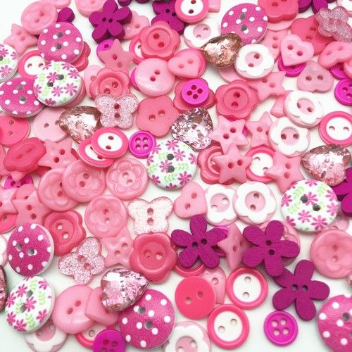 Buttons For Craft Cardmaking Embellishments Scrapbooking Crafting 100 Mixed