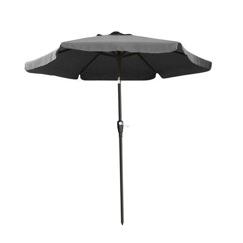Garden Parasol Umbrella Sun Shade Round Outdoor Patio  W/ Crank Tilt & Non Tilt