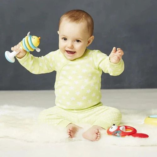 Baby Musical Toys Set for 6+ Months  Sensory Rattle Drum, Tambourine, Bee Shaker — image 6