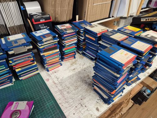 Floppy Disk 3.5" Bundle Used x 50 - Mostly Amiga Disks — image 1