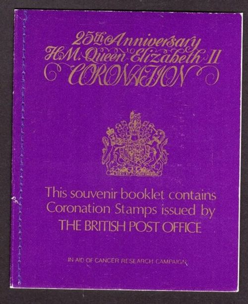 GB 1978 25th Anniversary QEII Coronation - Cancer Research Booklet - MNH