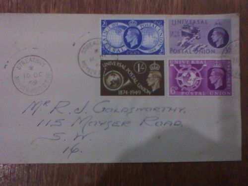 GB 1949 Universal Postal. Union set 10th October