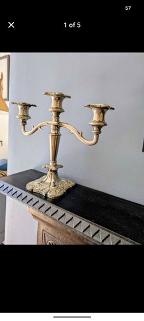 Antique Silver Plated Candelabra
