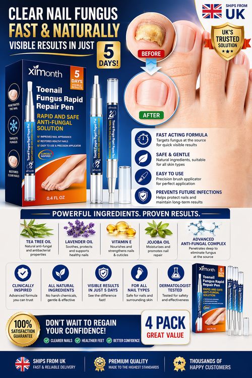 Nail Care Pen, 4Pcs Fungal Nail Pen, Nail Fungus Treatment for Toenail UK — image 2