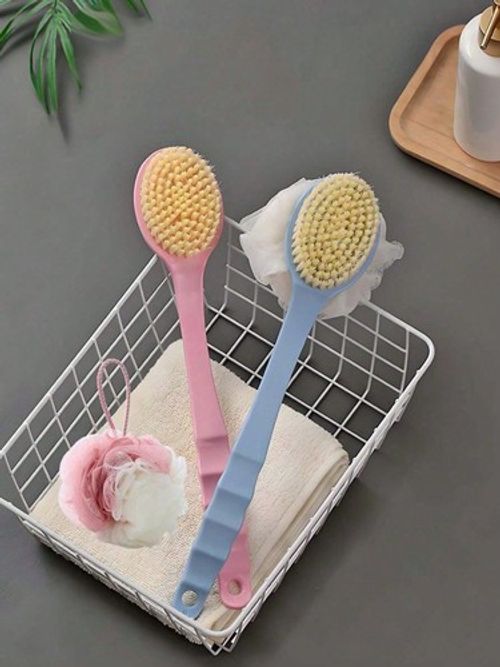 Long Handle Bath Body Brush Soft Back Shower Exfoliating Skin Scrubber Massager