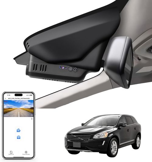Front 4K & Rear 1080P  Dash Cam for Volvo XC60 2013-2026 Free GPS WiFi & App — image 1