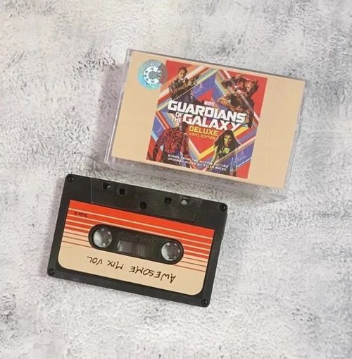 Guardians of the Galaxy Soundtrack Star-Lord's Music Cassette Tape Vol 1+2