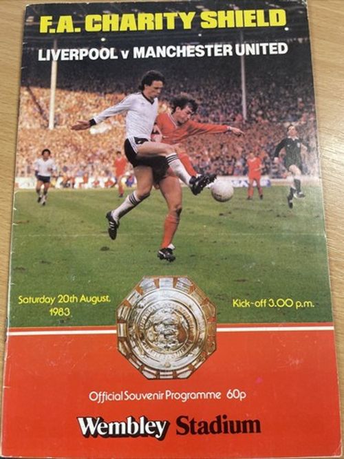 Liverpool Vs Manchester United 1983/84 20/08/1983 Charity Shield match programme