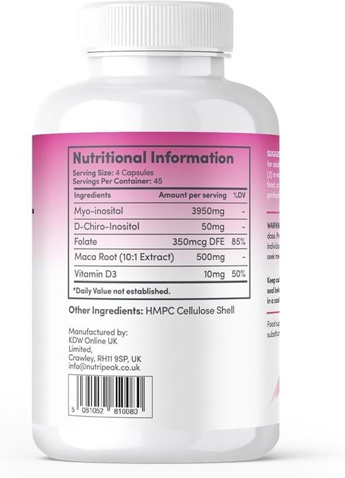 Max Strength Myo-Inositol & D Chiro | PCOS Supplement | 4000MG | 180 Capsules — image 7