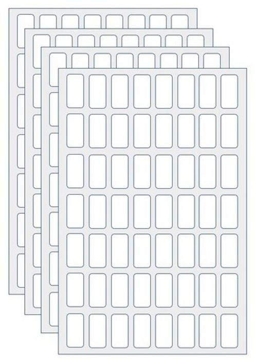 Small white Stickers Car boot markets craft fairs & pricing 9x18mm 560 peelable
