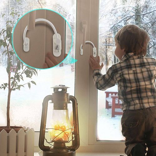 8x UPVC Window Restrictor Safety Cable Lock Wire kids Child Security locks Tools — image 6