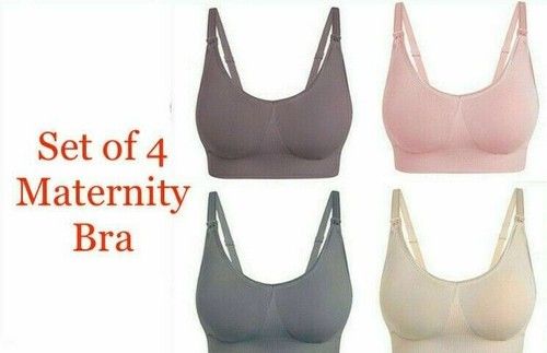 Pack Of 4 Nursing Sport Bra Seamless Maternity Women Pregnancy Breastfeeding
