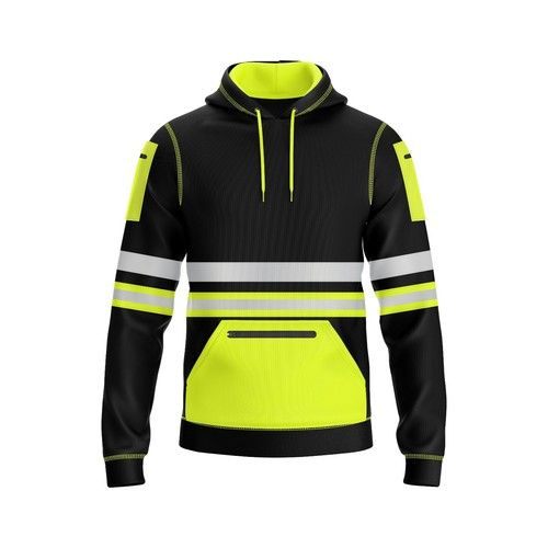Hi Vis Viz High Visibility Safety Work Security Pocket Pullover Sweatshirt Hoody