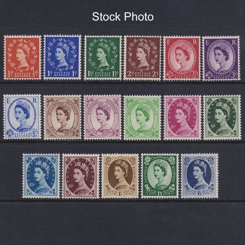 QEII 1952 Wildings Tudor Crown Wmk Basic Set 17 Unmounted Mint UM MNH SG515/531