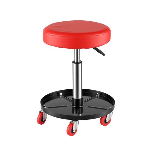 Rolling Mechanic Stool Adjustable Garage Seat 330 lbs Load with Wheels — image 13