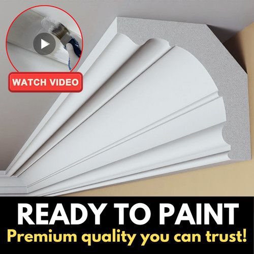 Coving Cornice Molding  XPS Polystyrene BFA10 Lightweight Ceiling Wall Decor 2M