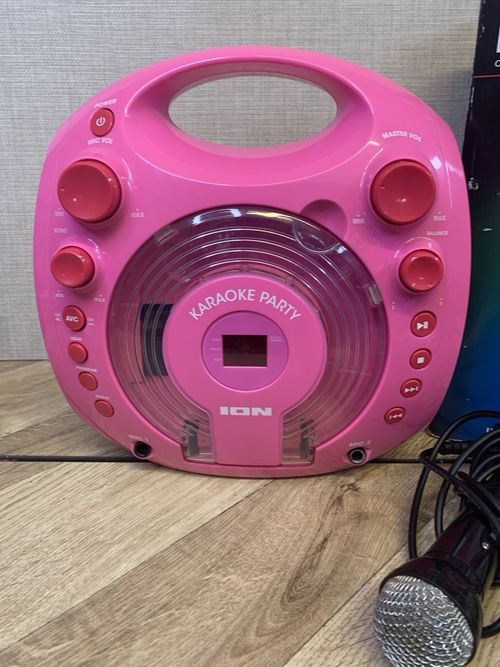 Portable ION Karaoke system Pink Light Up Glow Sing Along — image 2