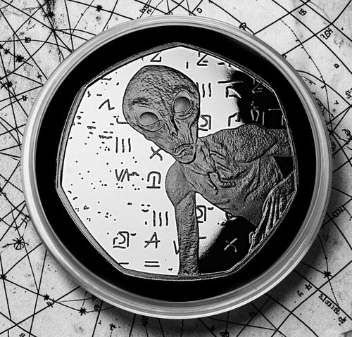 OUR SOLAR SYSTEM & AREA 51 Silver & Bronze Commemorative Coins & Capsules. Alien — image 7