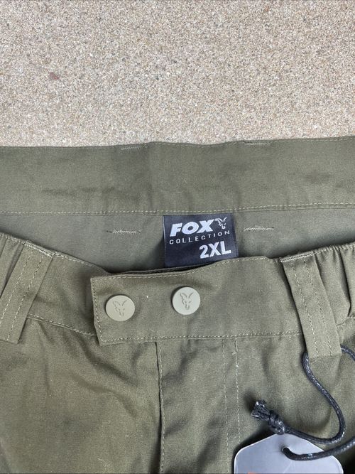 Men’s 2XL 42 - 44 Fox Carp Fishing Combat Trousers Cargo Pants Khaki Green BNWT — image 4