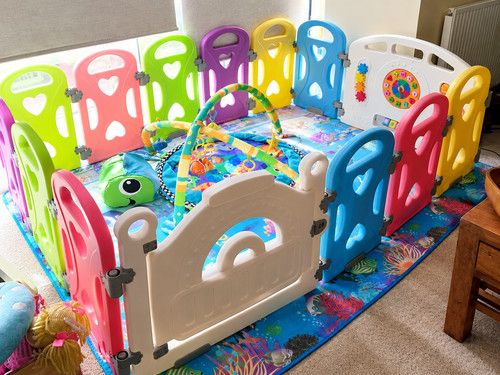 Play Baby Playpen Kids Safety Yard Center Indoor Outdoor Panel Home Pen 14 panel