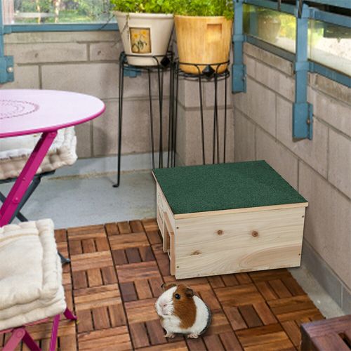 Eco Friendly Wooden Hedgehog House Gerbil Hamster Rat Hibernation Shelter Hutch — image 9
