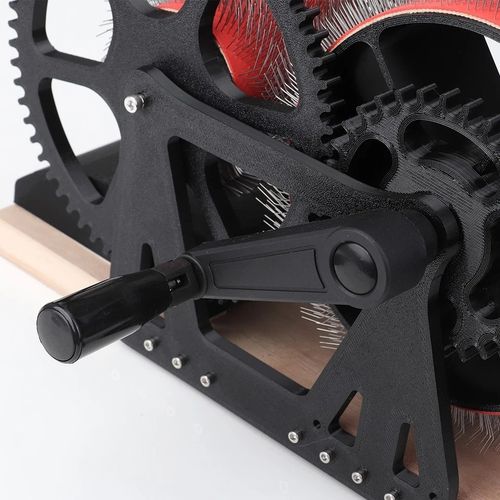Drum Carder Wooden Frame Craft Wool Drum Carding Machine Wool Felt-Making Tool — image 12