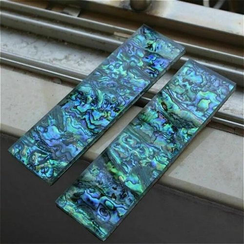 2pcs Abalone Shell Knife Handle Acrylic Scale Slabs Making Knives Plate Material — image 3