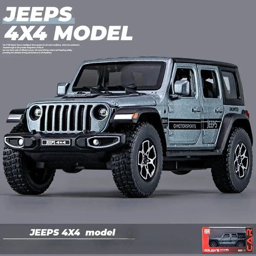 1:32 Jeep Wrangler Rubicon Off-Road Car Alloy Model Car Toy Diecasts Metal Casti