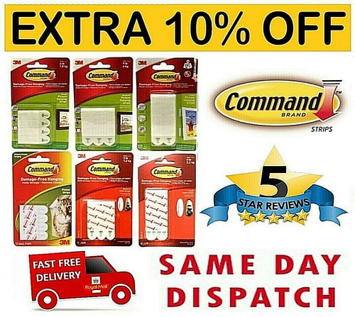 3M Command Strips Self Adhesive Damage Free Wall Hanging Picture Frames Posters — image 1