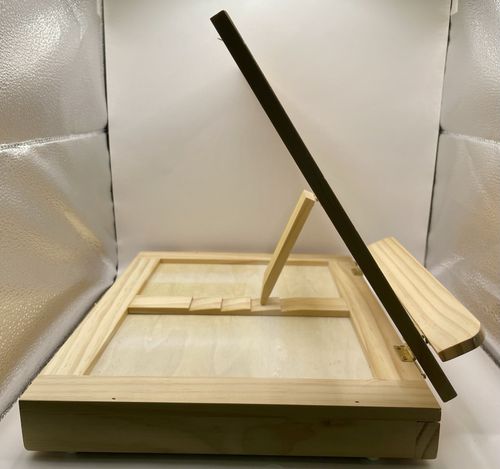 Adjustable Wooden Tabletop Box Easel Desk Artist Workstation with Drawer — image 11