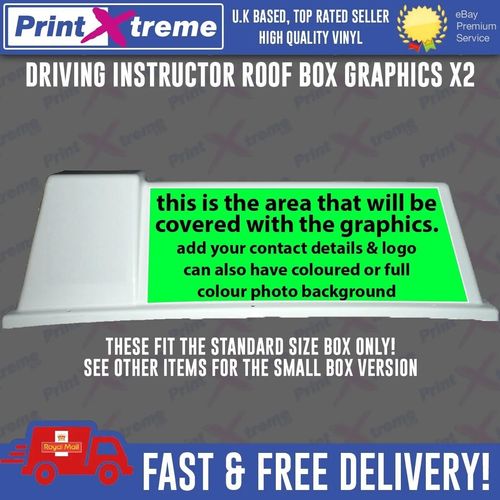 Driving Instructor Roof Box Graphics stickers decals Printed sign Learner School — image 2