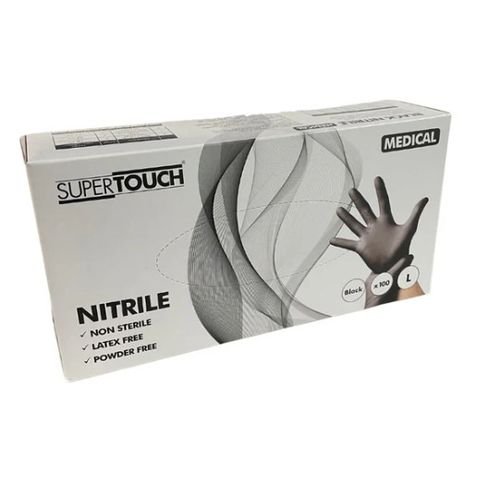 100 DISPOSABLE NITRILE GLOVES POWDER-FREE & LATEX-FREE BLACK Medical Grade S/M/L — image 2