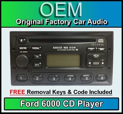 Ford Galaxy CD player, Ford 6000 car stereo with radio removal keys and code
