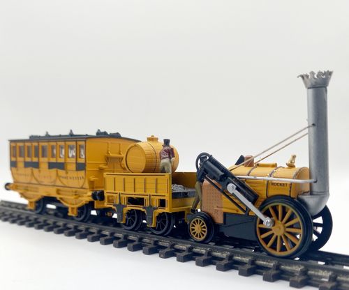 OO Gauge 1:76 Scale Stephenson's Rocket Steam Locomotive Train Display Model — image 6