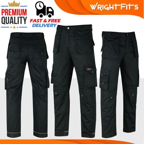Mens Combat Cargo Trousers Work trousers With knee pad & Holster pockets Global