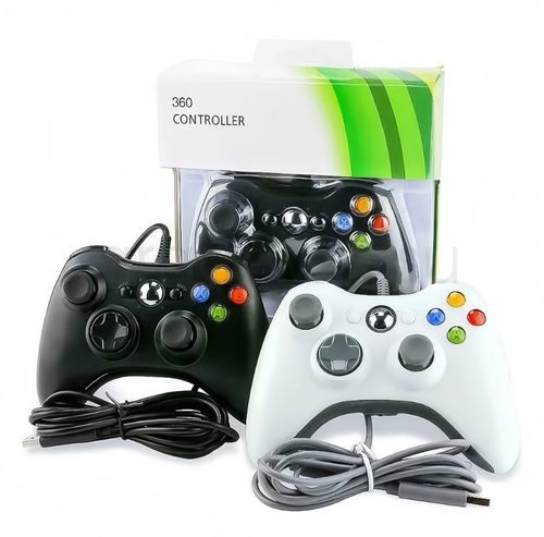 *BOXED* BLACK BRAND NEW USB WIRED CONTROLLER FOR XBOX 360 PC WINDOWS UK SELLER — image 1