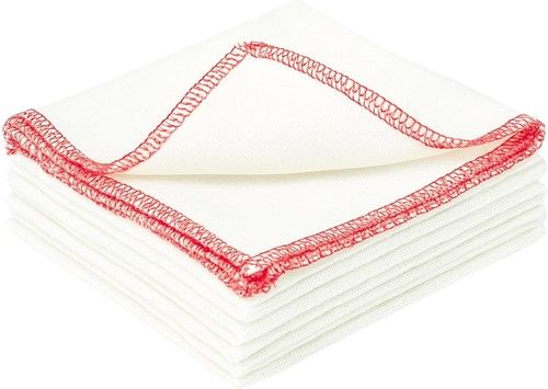 White Dish Cloths 20x25 cm Bulk Pack Ideal for Cleaning & Multi Purpose Cloths