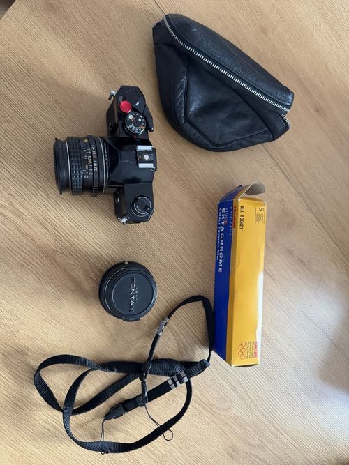 Pentax MX 35mm SLR Film Camera Black w/ 50mm f/1.7 Lens w/ 35mm f/2.8 — image 5