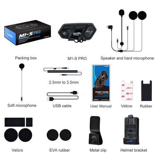 Fodsports M1-S Pro Motorcycle Bluetooth Headset 10 Riders Group Helmet Intercom — image 14