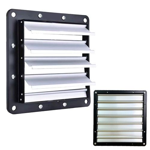 Metal Gravity Louvre Grille Flap Air Vent Shutter For Industrial Commercial Fans