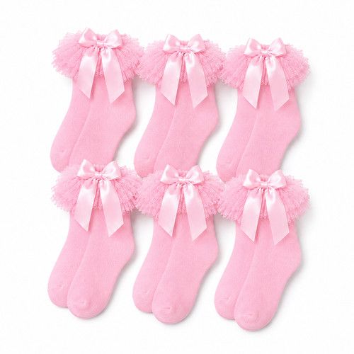 Pack Of 3,6 Girls Tutu Lace Frilly Ankle Socks Ruffle Party School Dress Socks