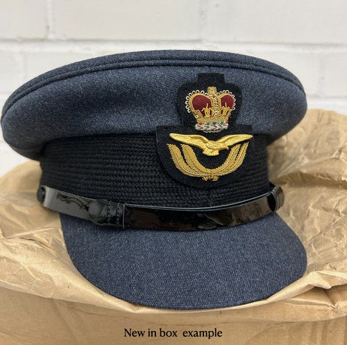 RAF OFFICERS CAP - Size: 50-64cm , Royal Air Force Peaked Hat British Military